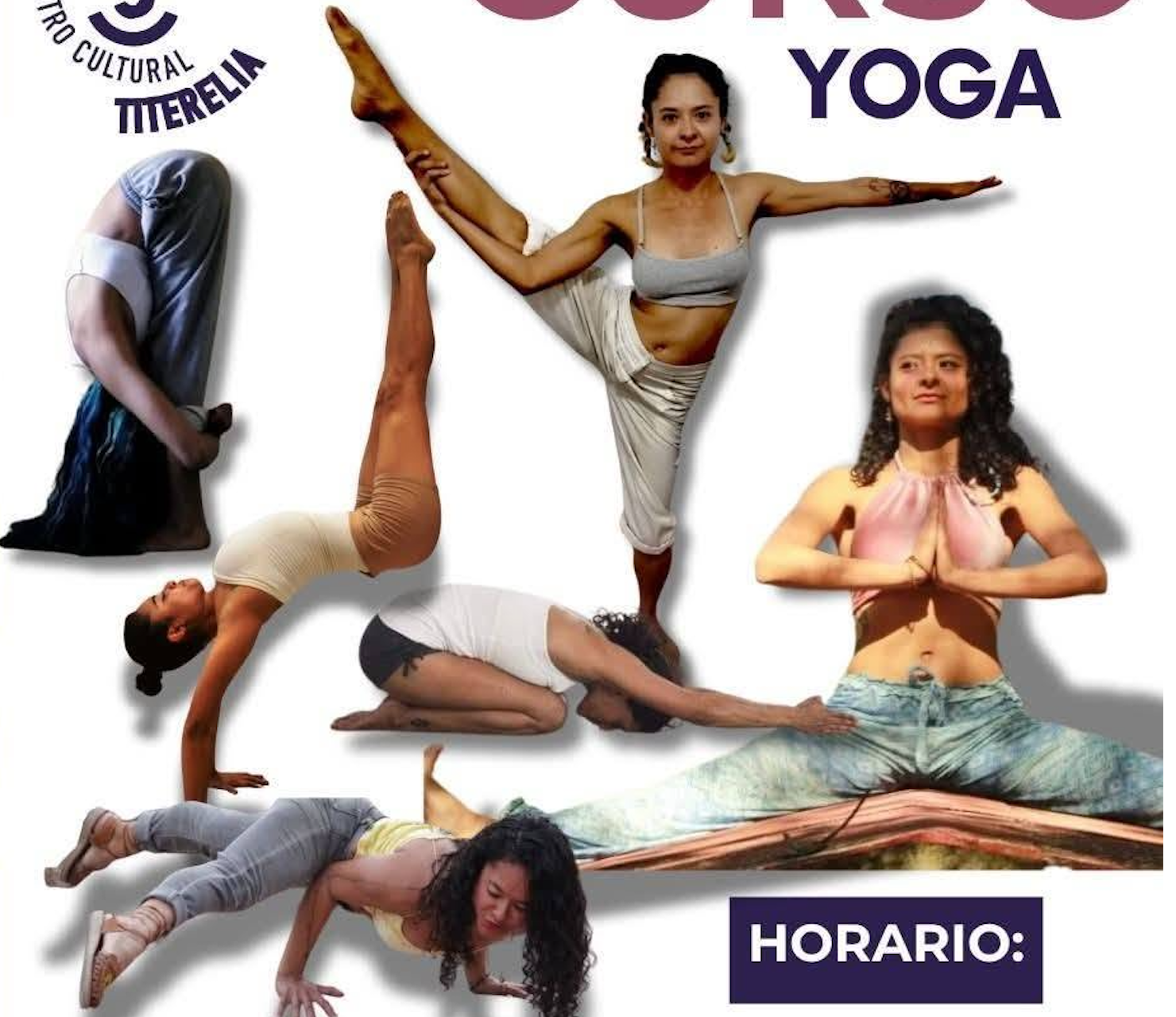 Practicantes de yoga y movimiento en Centro Cultural Titerelia